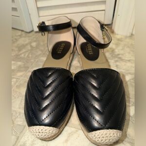 GUESS Black Quilted Espadrilles